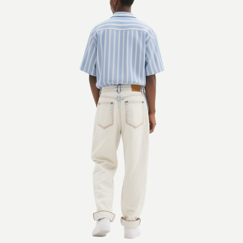Vertical Striped Summer Men's Short Sleeve Shirts