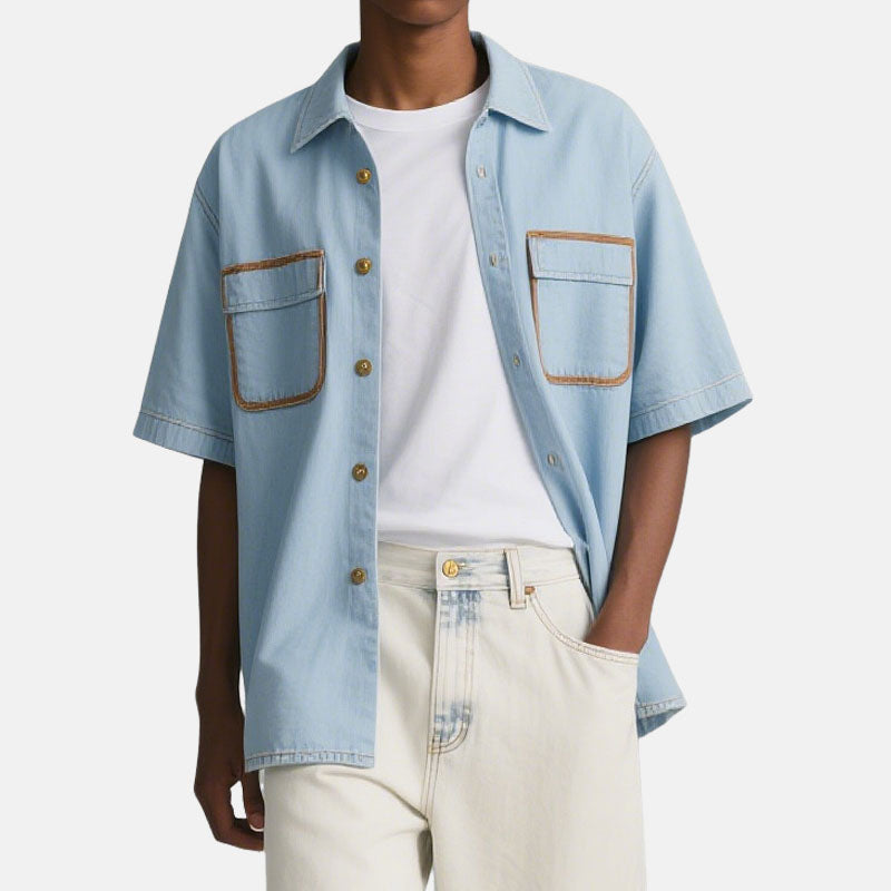 Regular Button Men's Short Sleeve Shirts