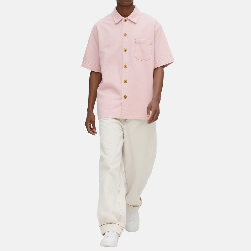 Men's Solid Color Fashion Short Sleeve Shirts