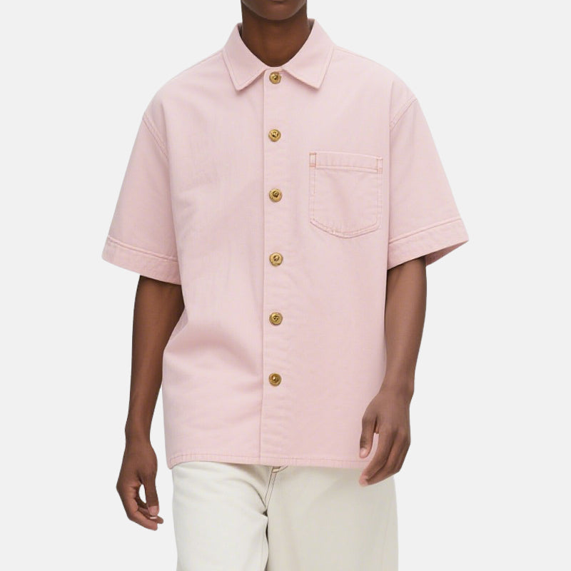 Men's Solid Color Fashion Short Sleeve Shirts