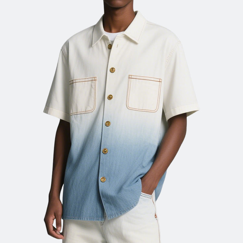 Men's Casual Button Short Sleeve Shirts