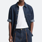 Men's Classic Denim Short Sleeve Shirts