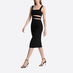 Fashionable Sexy Black Slim Slimming Slit Short Skirt for Women
