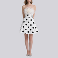 Polka Dot Tube Top Puffy Dress for Women Small Dress Short Skirt