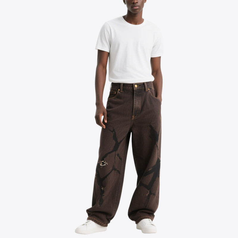 Men's Retro Loose Drape Casual Jeans