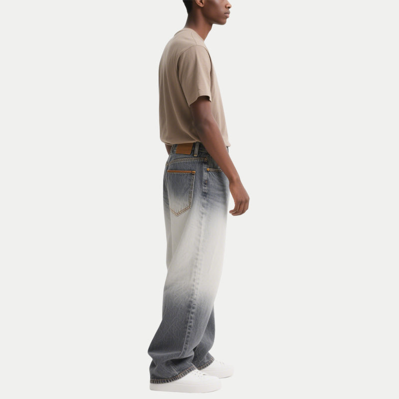 Men's Classic Design Retro Style Denim Trousers
