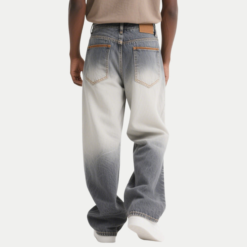 Men's Classic Design Retro Style Denim Trousers