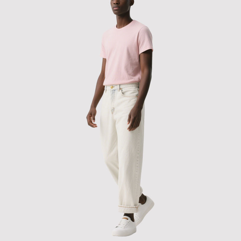 Men's Classic White Jeans Straight Loose Trousers