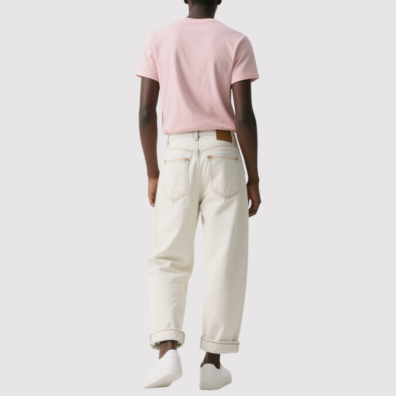 Men's Classic White Jeans Straight Loose Trousers