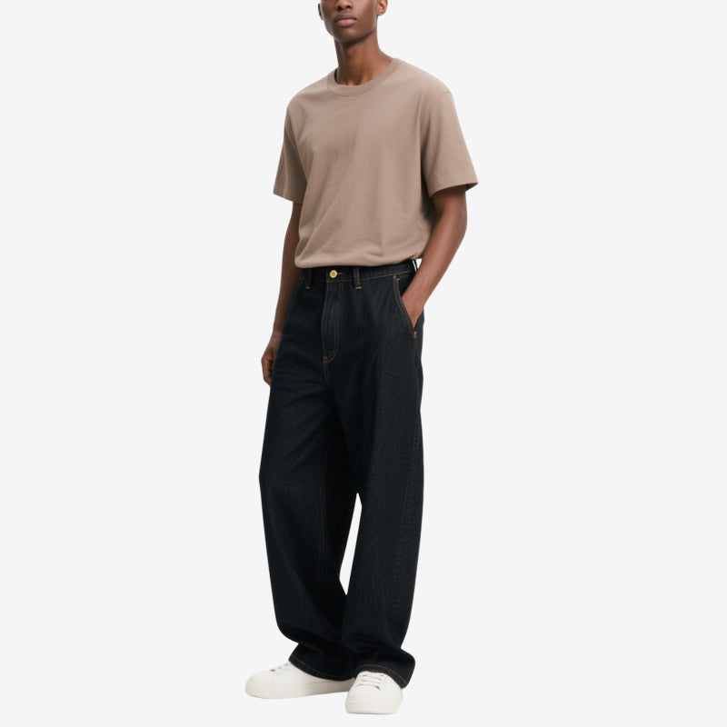 Men's Classic Loose Straight Denim Trousers