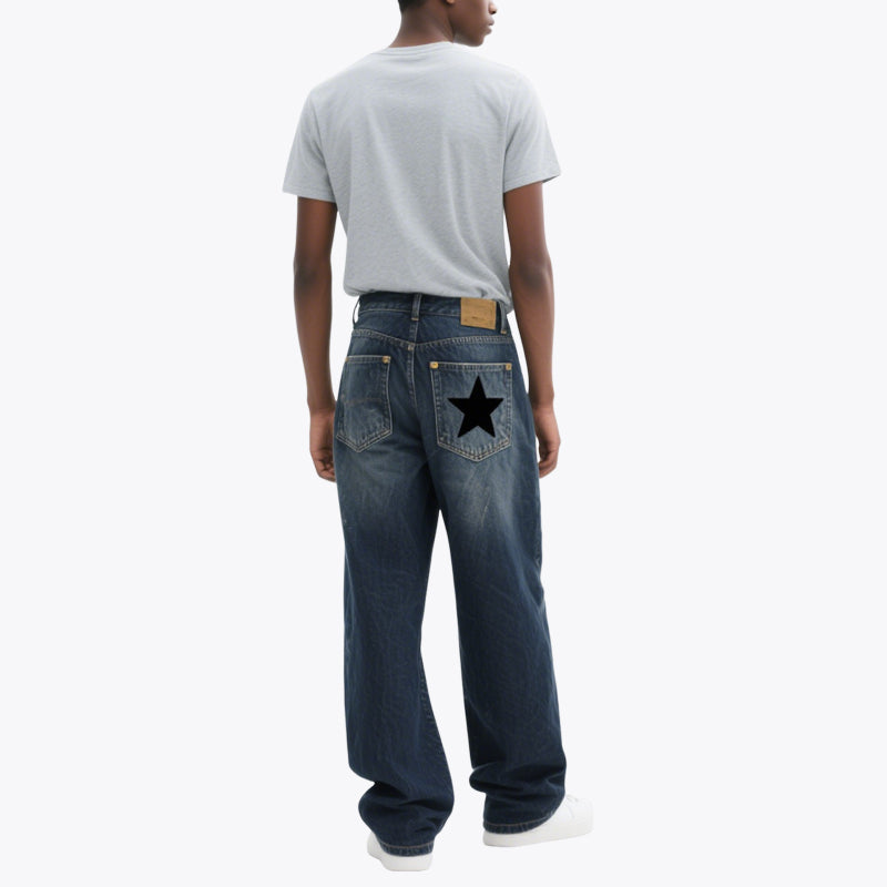 Men's Casual Straight Jeans Comfortable and Casual