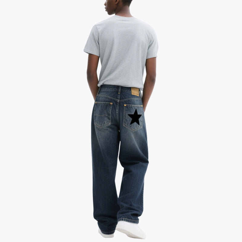 Men's Casual Straight Jeans Comfortable and Casual