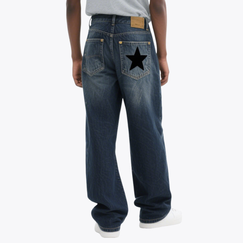 Men's Casual Straight Jeans Comfortable and Casual