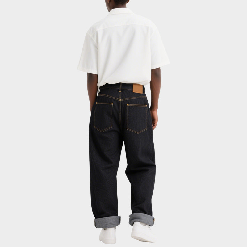 Men's Unique Design Jeans with Zipper Decoration