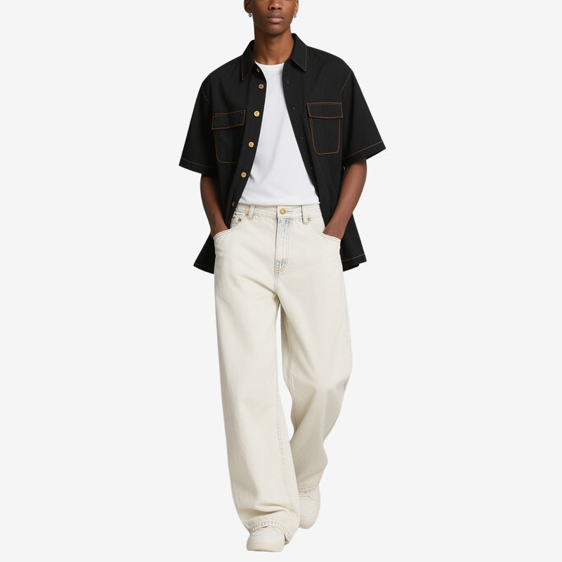 Men's Jeans Versatile Trousers for Business and Casual Wear