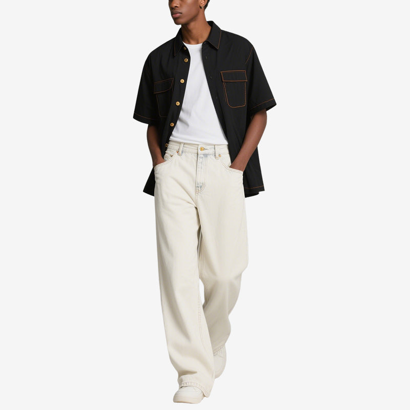 Men's Jeans Versatile Trousers for Business and Casual Wear