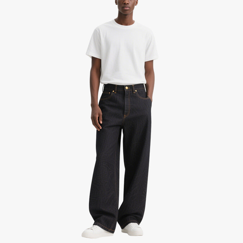 Straight Loose Casual Jeans Men's Street Trend Style