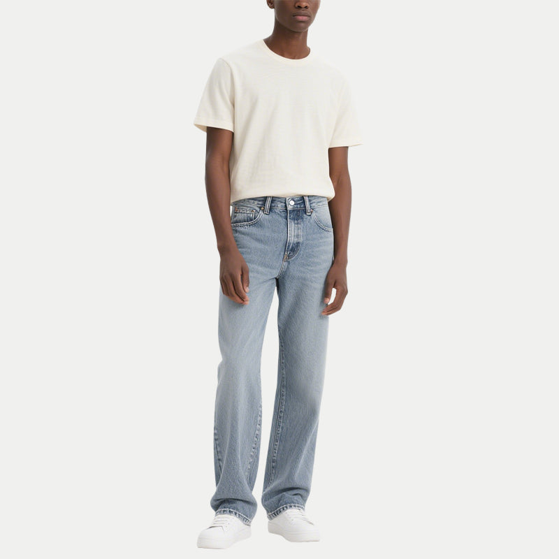 Men's Fashion Trend Trousers Washed Blue Jeans