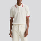Fashion Short-sleeved Polo Knitted Shirt Men Chic Top