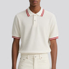 Fashion Short-sleeved Polo Knitted Shirt Men Chic Top