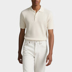Short Sleeve Striped Knitted Polo Shirt for Men