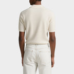 Short Sleeve Striped Knitted Polo Shirt for Men