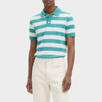 Men's Polo T-shirt Fashion Sports Striped Polo Shirt Short Sleeve