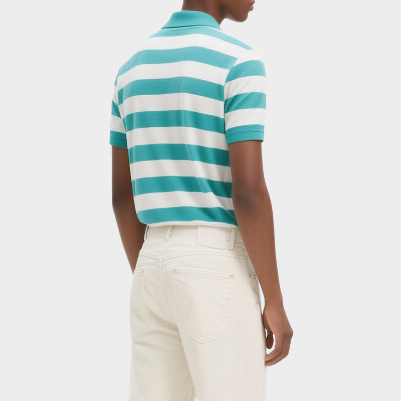 Men's Polo T-shirt Fashion Sports Striped Polo Shirt Short Sleeve