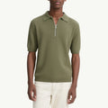 Men's Zipper Polo Shirts Short Sleeve Polo T-shirts Fashion Casual Golf Shirts