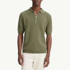 Men's Zipper Polo Shirts Short Sleeve Polo T-shirts Fashion Casual Golf Shirts