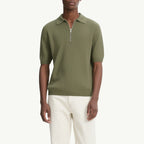 Men's Zipper Polo Shirts Short Sleeve Polo T-shirts Fashion Casual Golf Shirts