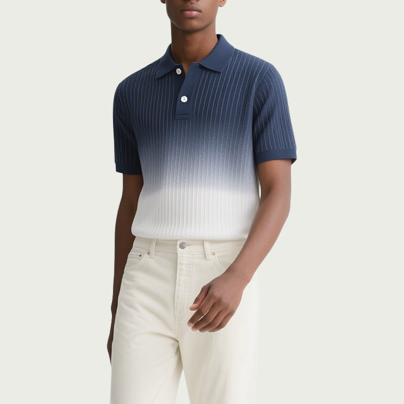 Men Polo Button Pullover Summer Casual Polo Shirt