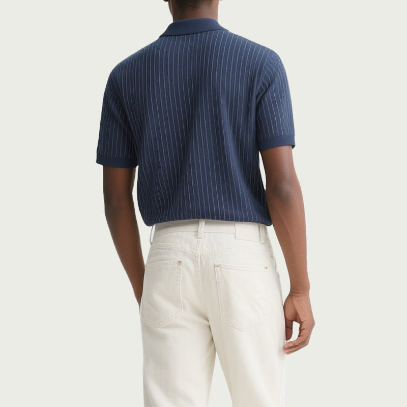 Men Polo Button Pullover Summer Casual Polo Shirt