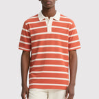 Lapel Collar Polo Shirt Striped Golf Polo Men Short Sleeve Polo Shirt