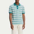 Men Casual Stripes Breathable Summer Short Sleeve Polo Shirts