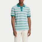 Men Casual Stripes Breathable Summer Short Sleeve Polo Shirts