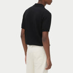 Men's Striped Casual Short Sleeved Slim Knit Polo Shirt