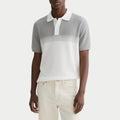 Contrast Polo Shirts Button Short Sleeve Men's Knit Polo Shirts