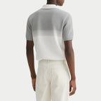 Contrast Polo Shirts Button Short Sleeve Men's Knit Polo Shirts