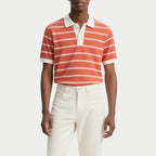 Men's Fashion Polo Striped Short Sleeve T-shirt Business Casual