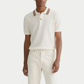 Summer Button Neck Short Sleeve Golf Knit Polo Shirt for Men