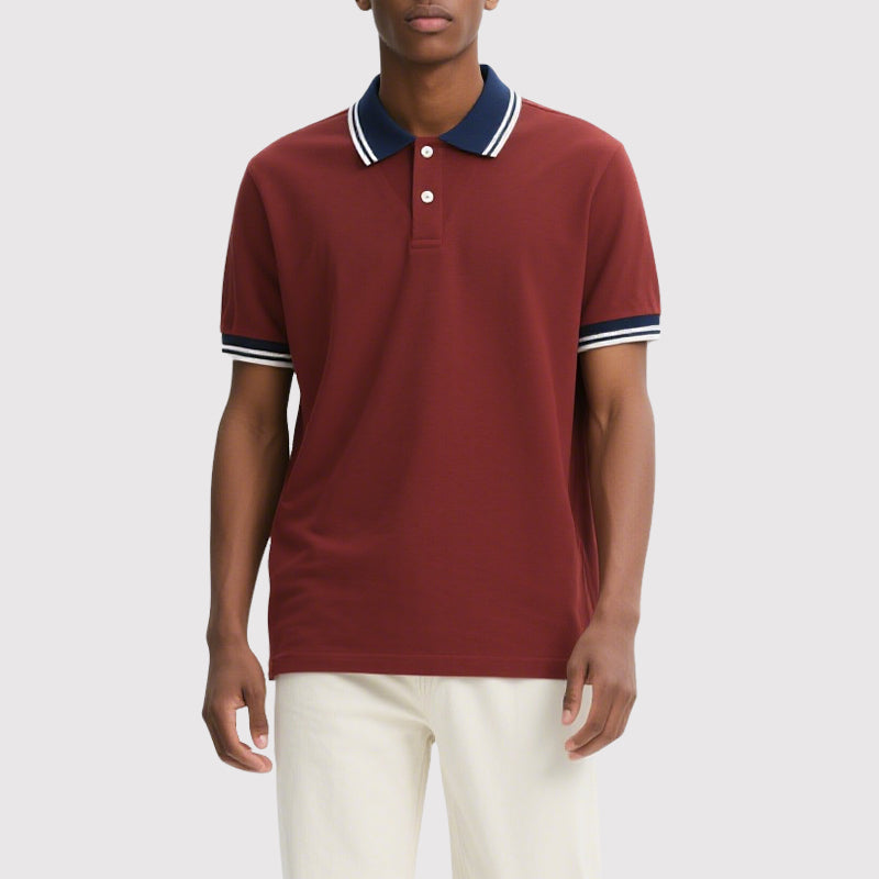 Breathable Boxy Fit Casual Men's Short Sleeve Polo T-shirts