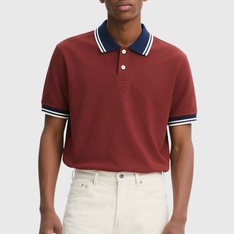 Breathable Boxy Fit Casual Men's Short Sleeve Polo T-shirts