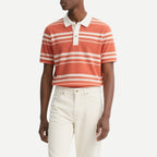 Trend Men's Polo Shirt Casual Breathable Top Short Sleeve Stripe