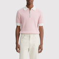 Summer Knitted Half-Zip Polo Shirt for Men