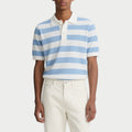 Men's Short Sleeve Casual Striped Polo Shirts Fashion