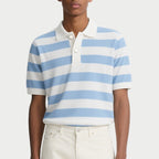 Men's Short Sleeve Casual Striped Polo Shirts Fashion