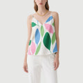 Fresh and Unique Printed V-Neck Suspender Top for Women