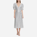 Women's Sequin Eye-Catching Mid-Length Dress