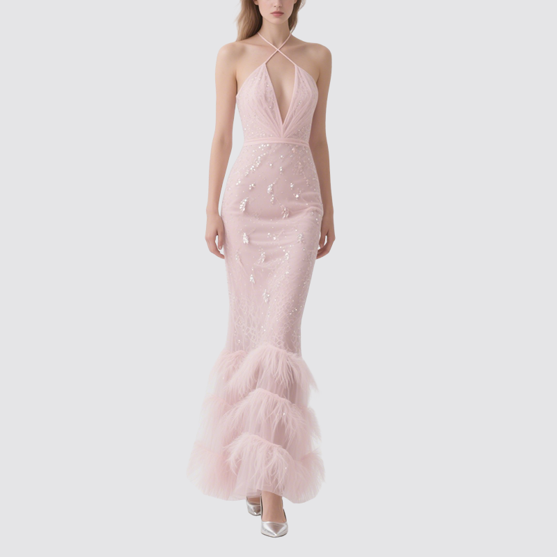 Sexy Off-Shoulder Slim Hip Mid-Length Dress